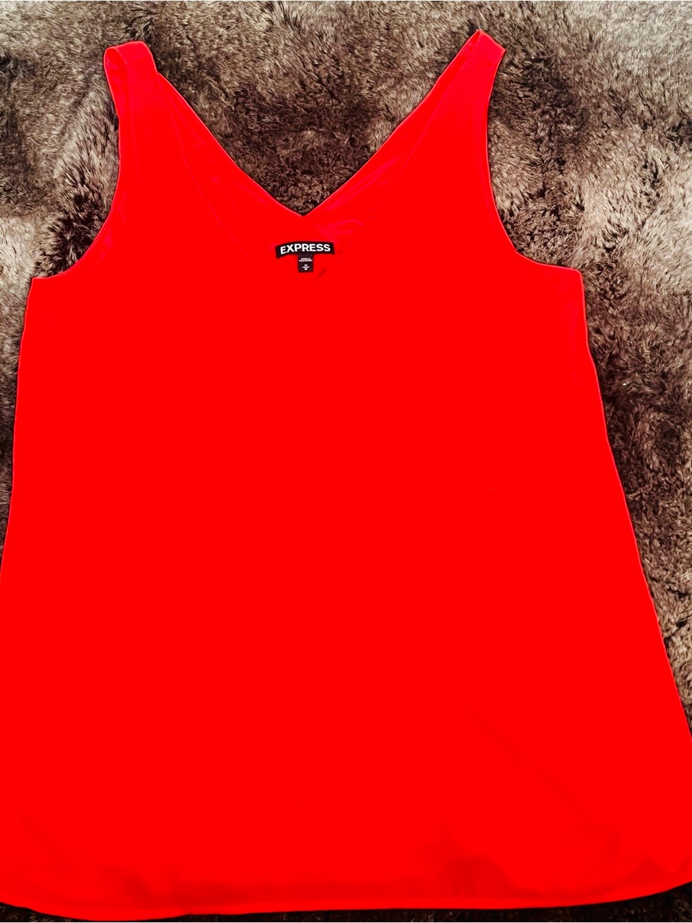 EXPRESS Red sleeveless v neck top M
